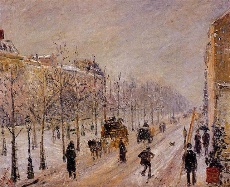 The Boulevards under Snow, 1879 - Камиль Писсарро