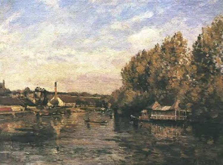 The froggybog at Bougival, 1869 - 卡米耶·畢沙羅