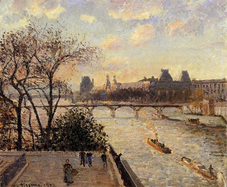 The Seine from Pont Neuf by artist Camille Pissarro