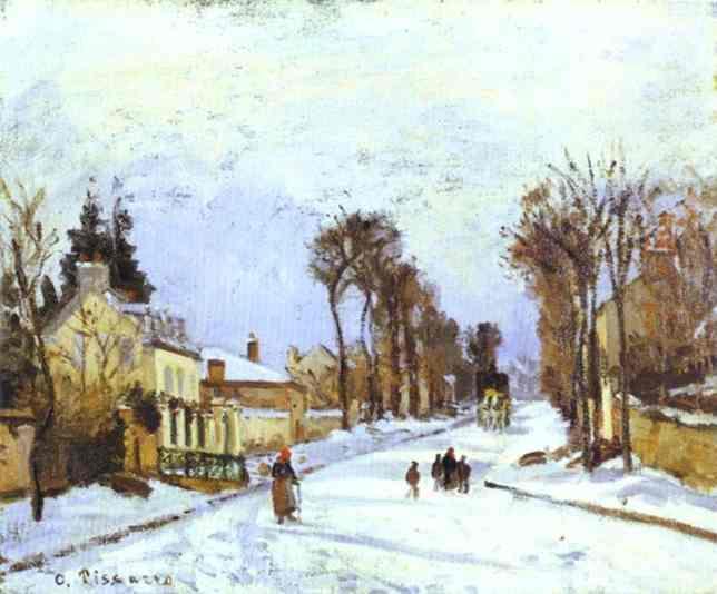 The Versailles Road at Louveciennes, 1869 - Каміль Піссарро