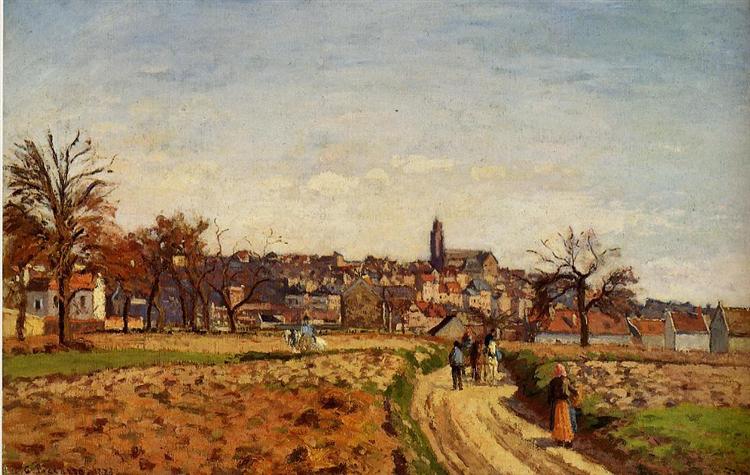 View of Pontoise, 1873 - Каміль Піссарро