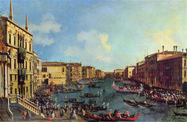 A Regatta on the Grand Canal, c.1740 - Canaletto