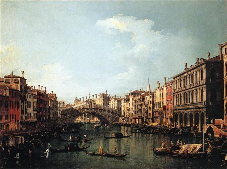 Rialto Bridge from the South, c.1737 - Giovanni Antonio Canal