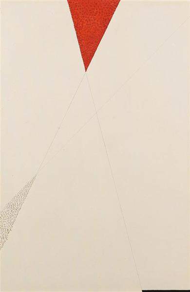 Komposition rotes Dreieck, 1934 - Carl Buchheister