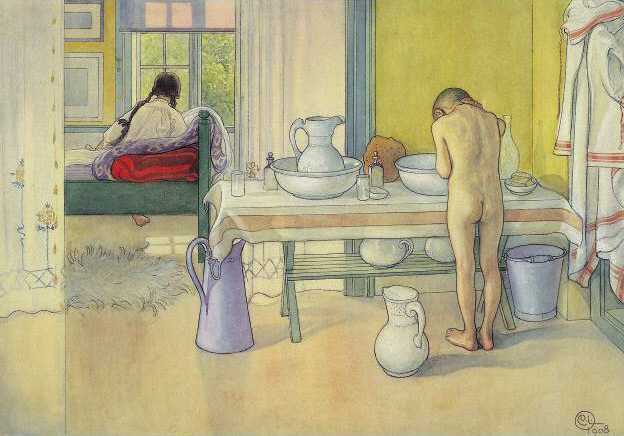 Summer Morning, published in 'Lasst Licht Hinin' (`Let in More Light'), 1908 - Carl Larsson