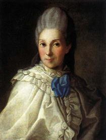 Portrait of Daria Aleksandrovna Troubetskaya - Carl-Ludwig Johann Christineck