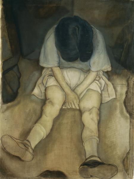 A sad girl, 1921 - Carlos Saenz de Tejada