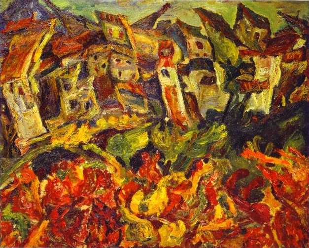 Houses with Pointed Roofs, c.1920 - c.1921 - Chaïm Soutine
