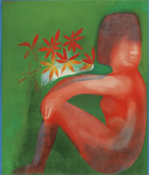 Nude and Flowers, 1967 - Charles Blackman