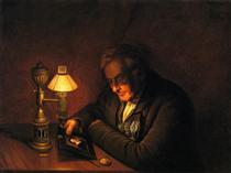 James Peale (also known as The Lamplight Portrait) - Charles Willson Peale