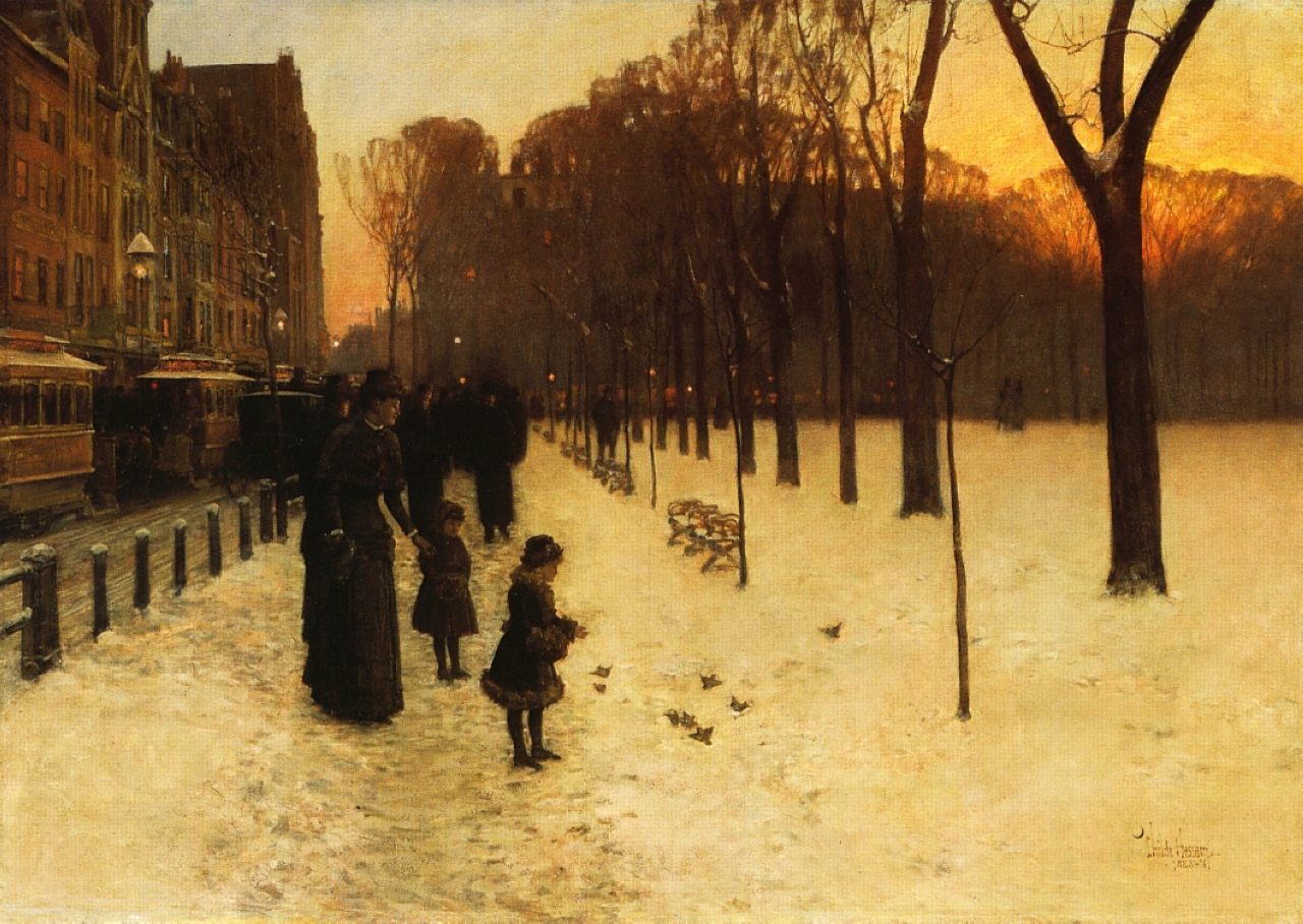 Boston Common At Twilight Childe Hassam WikiArt Org   Boston Common At Twilight 