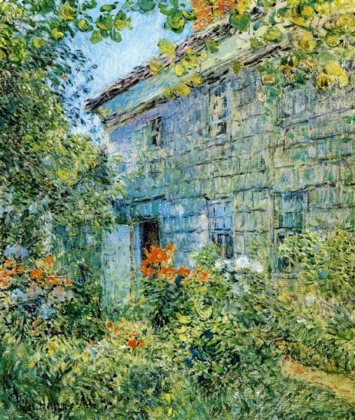 Old House and Garden, East Hampton, 1898 - Childe Hassam