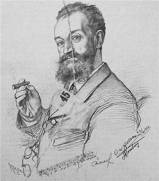Portrait of Karl Millöcker, 1888 - Кристиан Вильгельм Аллерс