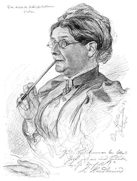 Portrait of Luise Haidheim, 1893 - Кристиан Вильгельм Аллерс