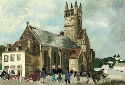 Church and Market, Brittany, 1930 - Christopher Wood