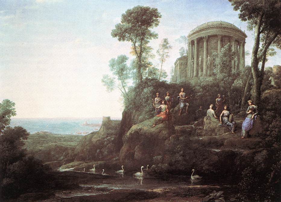 Apollo and the Muses on Mount Helicon, 1680 - Claude Lorrain - WikiArt.org