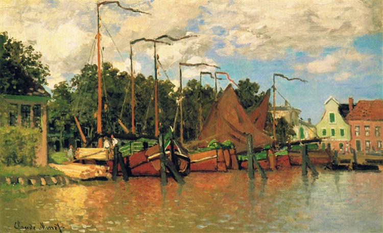 Boats at Zaandam, 1871 - Claude Monet
