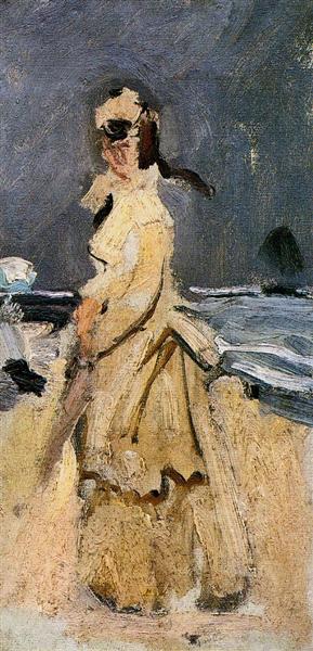 Camille on the Beach, 1870 - 1871 - Claude Monet