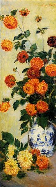 Dahlias, 1883 - Claude Monet