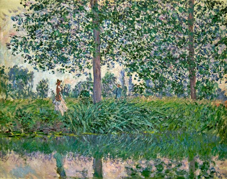 Fishing on the River Epte, 1887 - Claude Monet