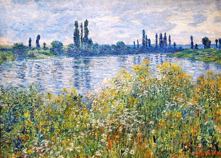 Цветы на берегах Сены близ Ветёя, 1880 - Клод Моне