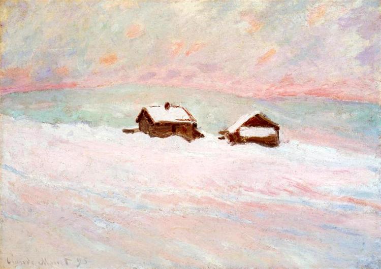 Houses in the Snow, Norway, 1895 - 莫內