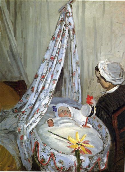 Жан Моне в колыбели, 1867 - Клод Моне