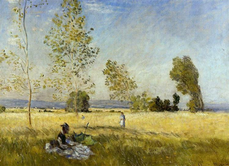 Meadow at Bezons, 1874 - Клод Моне