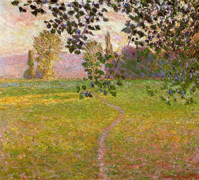 Morning Landscape Giverny 1888, Claude Monet Landscapes