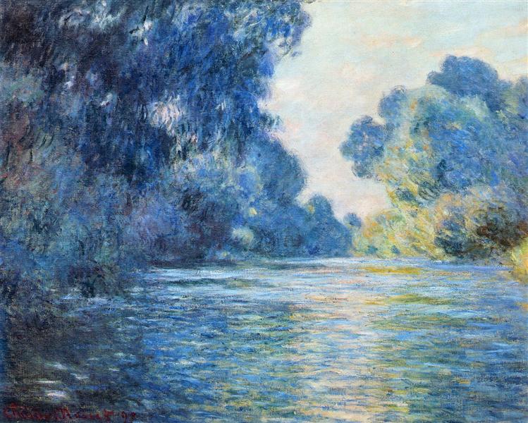 Morning on the Seine at Giverny 02, 1897 - 莫內