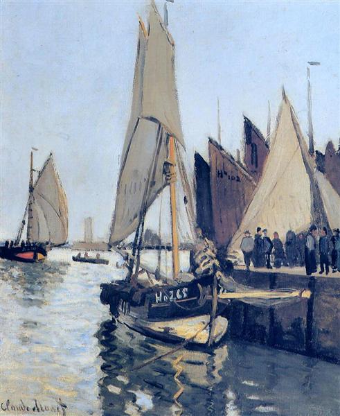 Sailing Boats at Honfleur, 1866 - Клод Моне