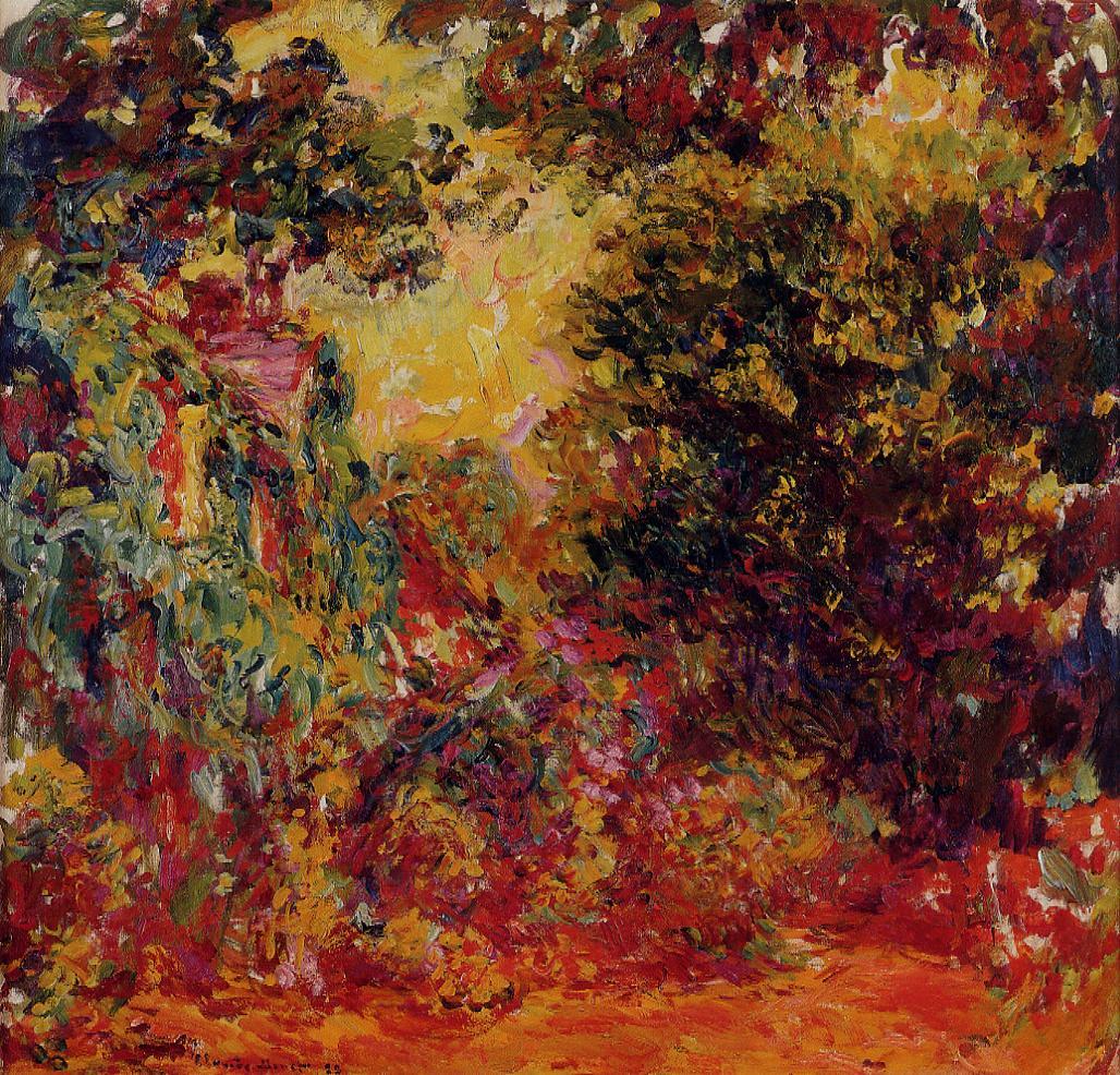 The Artist's House from the Rose Garden - Claude Monet - WikiArt.org ...