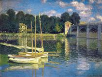 Die Eisenbahnbrücke von Argenteuil - Claude Monet