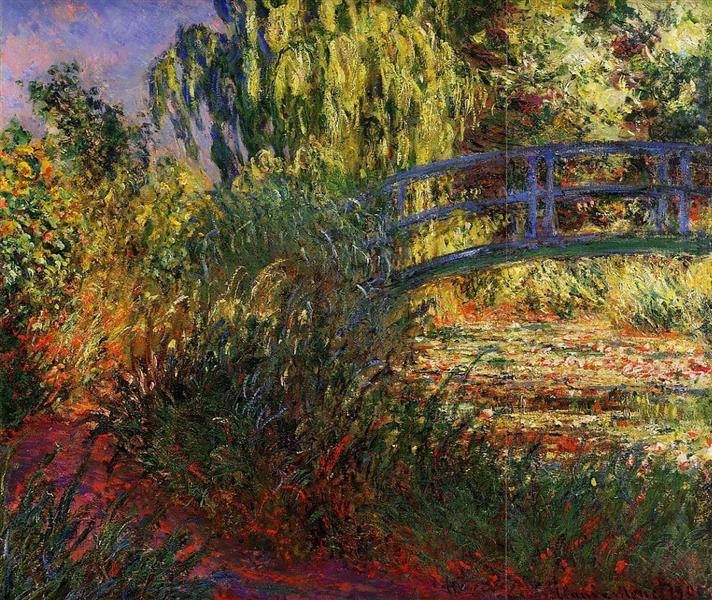 The Japanese Bridge (The Water-Lily Pond and Path by the Water), 1900 - Claude Monet