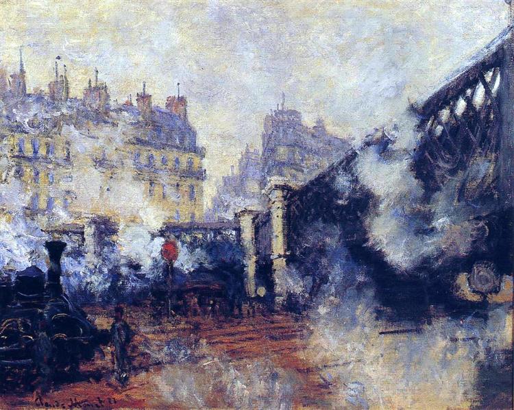 The Pont de l'Europe, Gare Saint-Lazare, 1877 - Claude Monet