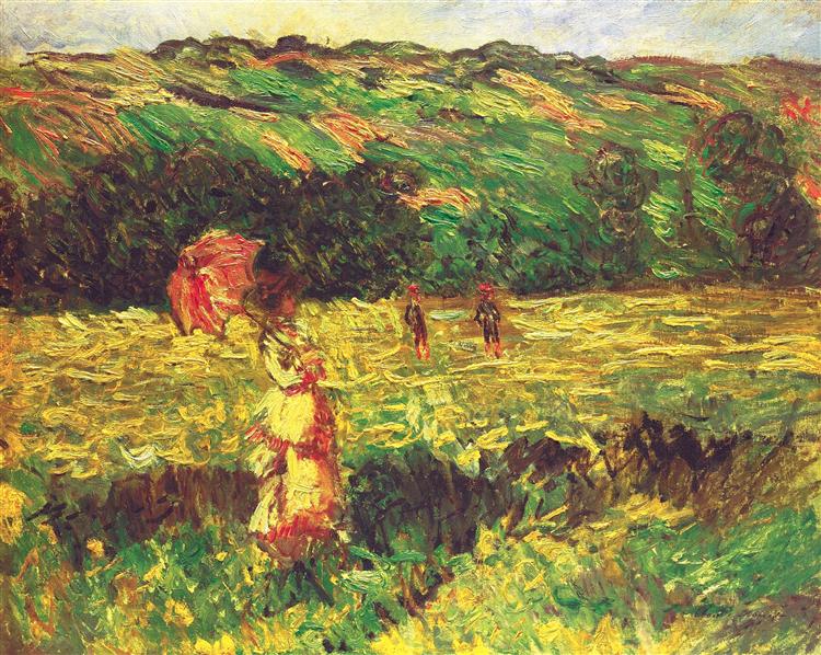 The Promenade near Limetz, 1887 - Claude Monet