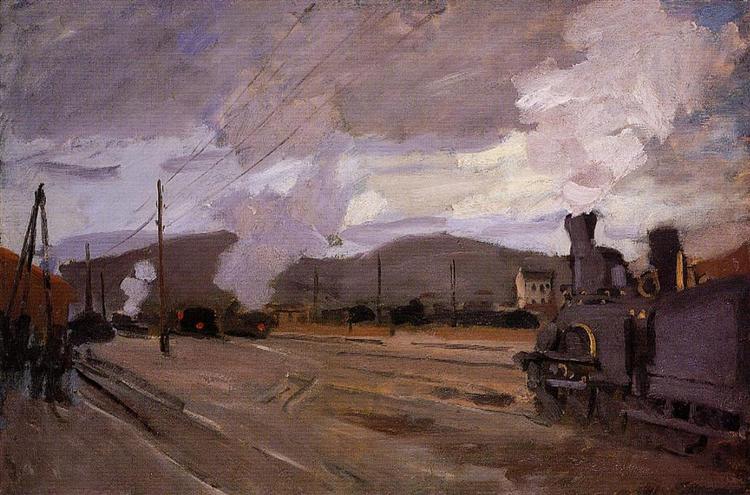 Железнодорожная станция в Аржантёе, 1872 - Клод Моне