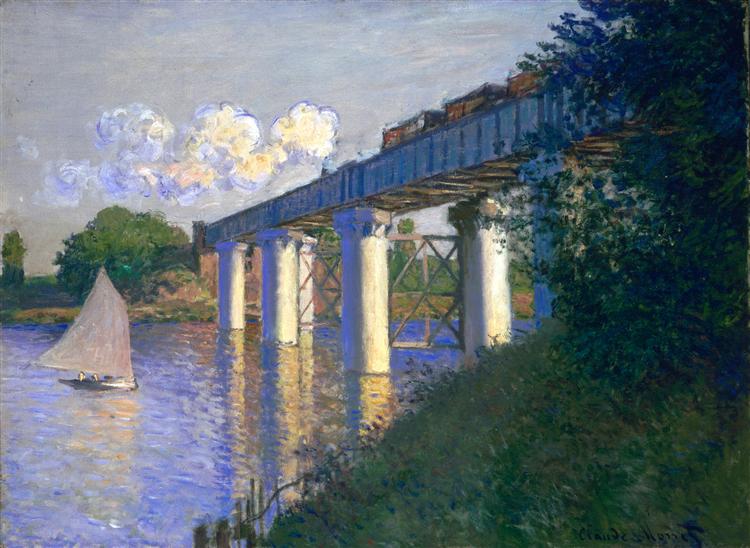 The Railway Bridge at Argenteuil, 1874 - Клод Моне