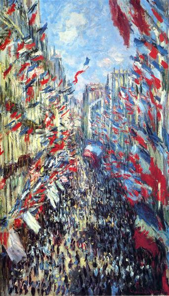 The Rue Montorgueil, Paris, 1878 - Claude Monet
