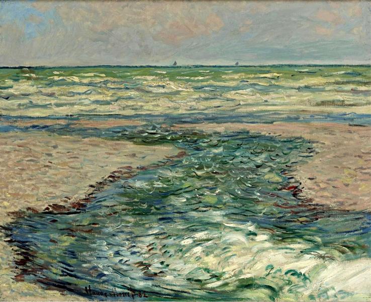 The Seacoast of Pourville, Low Tide, 1882 - Клод Моне