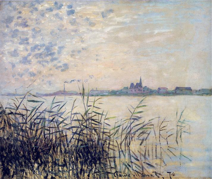 The Seine near Argenteuil, 1874 - 莫內
