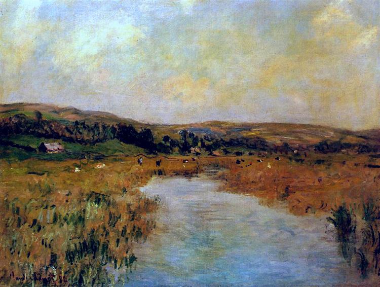 The Valley of the Scie at Pouville, 1882 - Клод Моне