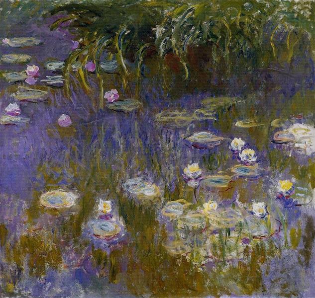 Водяные лилии, желтые и лиловые, 1914 - 1917 - Клод Моне