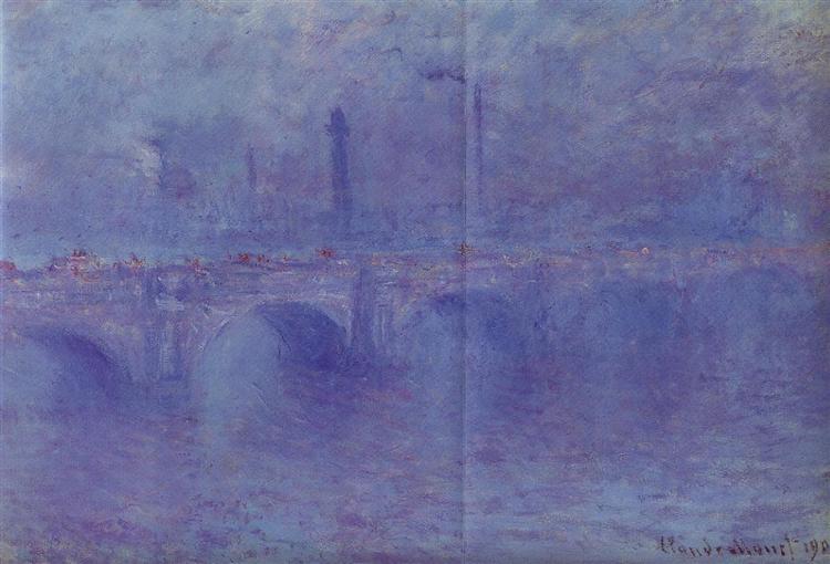 Waterloo Bridge, Effect of Fog, 1903 - Claude Monet