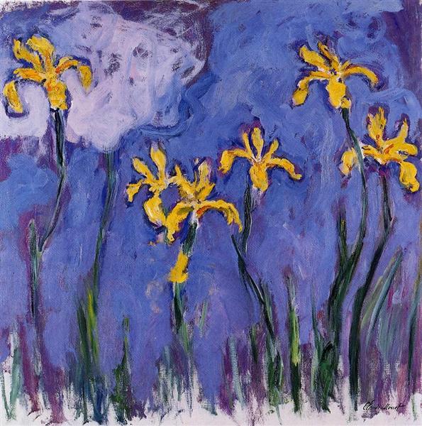 Yellow Irises with Pink Cloud, 1914 - 1917 - 莫內