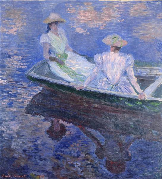 Young Girls in a Row Boat, 1887 - Клод Моне