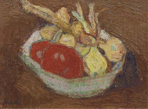 A still life with vegetables - Constant Permeke