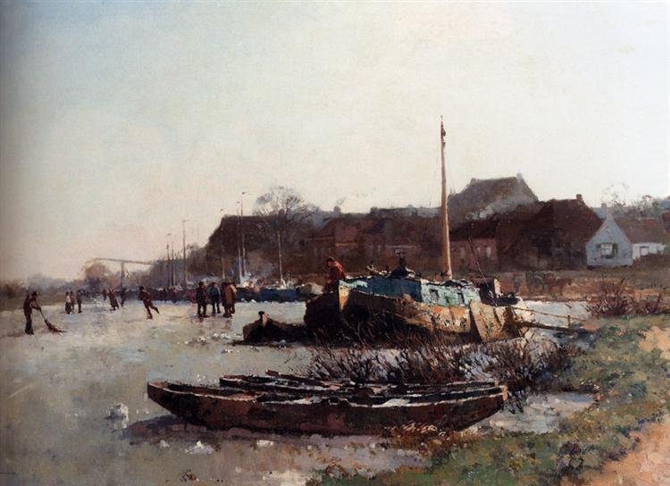 Winterfun On De Loswal, Hattem, 1914 - Cornelis Vreedenburgh
