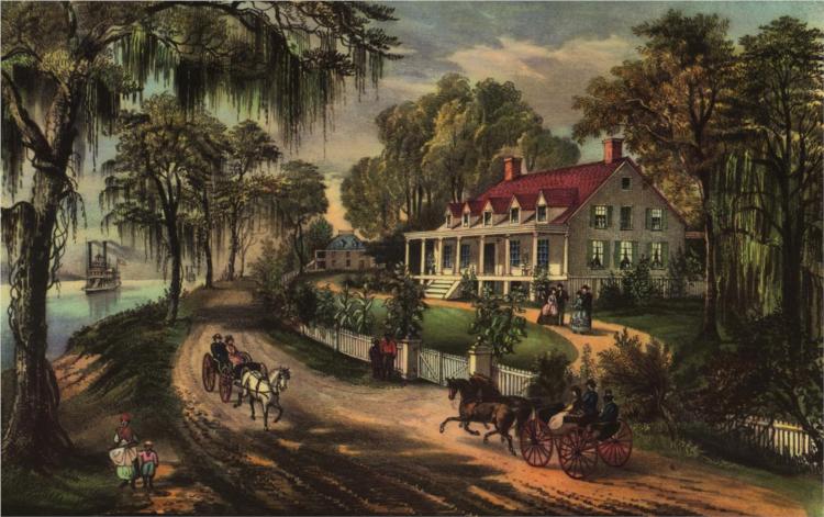 A Home on the Mississippi, 1871 - Currier & Ives