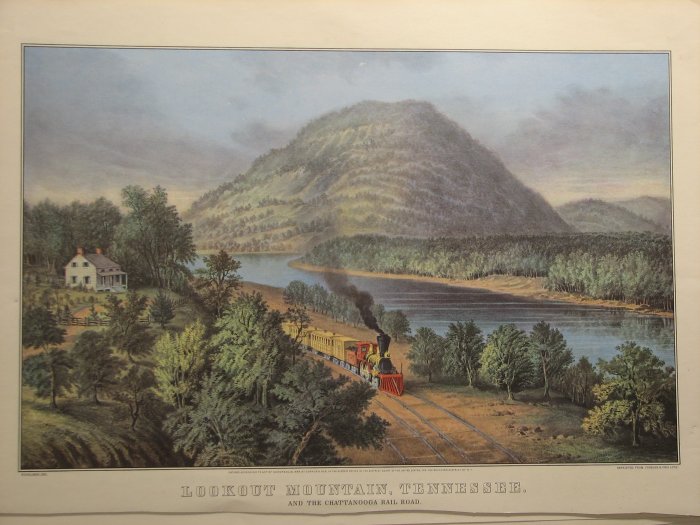 Lookout Mountain Tennessee, 1866 - Куррье и Айвз